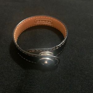 Coach leather buckle bracelet
